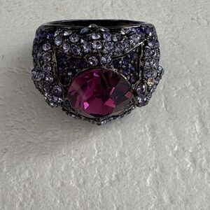 Elegant Purple and Pink Gemstone Ring